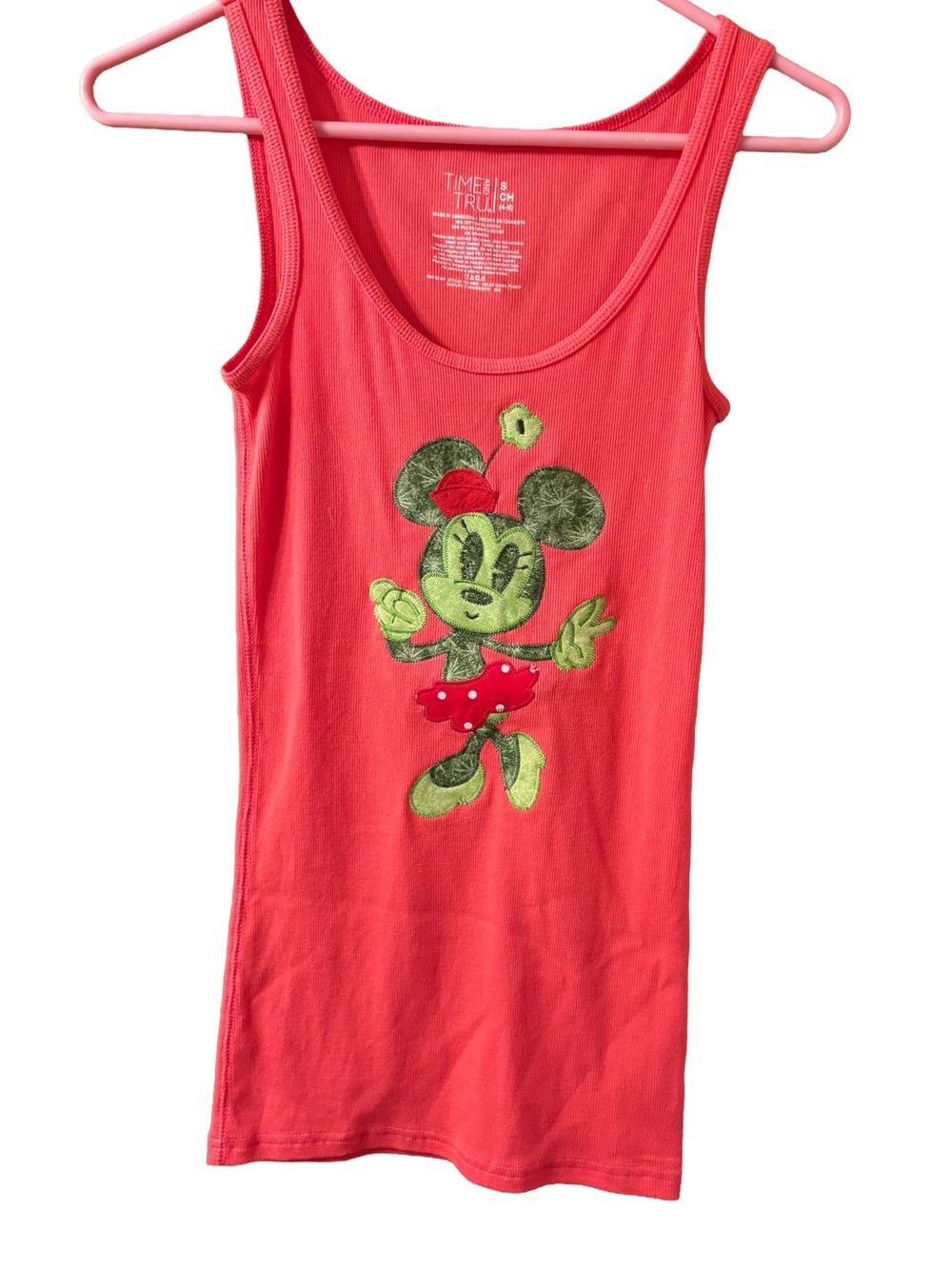 Disney Boutique Custom Coral Pink Flower and Garden Tank Top Women’s S NWOT